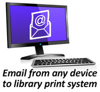 Email from any device directly to Library Printers with MobilePrint Service